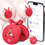 Nipple Toys Vibrator Sex Toys, 4 In 1 App Remote Control Adult Toys Bdsm Toys 1 Pair Women Vibrator Dildos With 10 Tongue Licking Vibrating Nipple Clamps Stimulator Sexual Pleasure Tools For Women