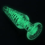 Glass Anal Plug Set Glow In The Dark 3 Piece Crystal Butt Plug Training Kit Sex Toys For Adult Men Women Couples