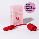 Premium Hide & Seek Rose Toy Dildo Vibrator - 3In1 Unisex Toys Sex Stimulator 10 Tongue Licking & Thrusting Dildo G Spot Vibrator, Clitoral Nipple Licker For Woman/Man. Usa Brand!