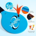 Paddle Ball Set, Outdoor Games For Adults And Family, Badminton Sets For Backyards Yard Game With 4 Rackets 4 Balls 8 Birdies, Beach Toys Pool Lawn Outside Park Camping Family Games Gifts