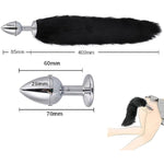 Fox Anal Plug Set Faux Anal Plug Stainless Steel With Fox Tail Fetish Fox Tail Butt Plug Erotic Buttplug Sexy Cosplay Anal Dildo Sex Toy Smooth Anus Toy Buttplug Anal Toy
