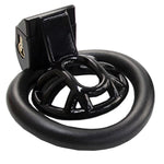 Super Small Penis Ring Sissy Chastity Cage,Locked In Male Chastity Device With 4 Base Ring (S-Mini, Black)