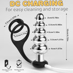 Anal Beads Vibrating Penis Ring Stimulator, Remote Control Wearable Vibrator Anal Plugs Sex Toys, Anal Trainer Silicone Butt Plug With Cock Rings For Men Adult Couples