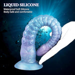 Luminous Anal Dildo Long Tentacle Dildo With Suction, 12Inch Thin Silicone Dragon Dildos Octopus Anal Plug Adult Toys For Men Gay Couples