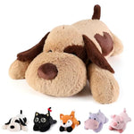 Brown Dog Weighted Stuffed Animals - 22 Inch 4.5 Pounds Weighted Plush Dog Stuffed Animals - Big Stuffed Dog Weighted Plush Pillow - Cute Plush Toys Gifts For Kids & Adults (22" 4.5 Lbs)
