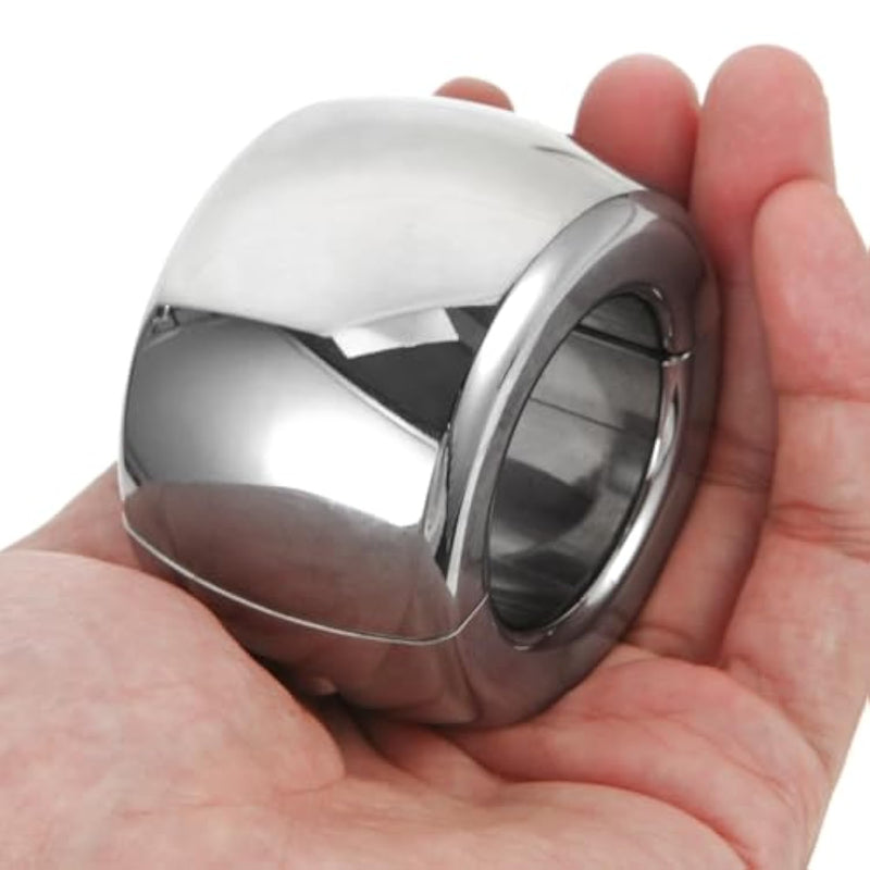 Male Ball Stretcher, Heavy Duty 304 Stainless Steel Ball Testicle Scrotum Pendant Ball (Inner Dia 34Mm,Tall 40Mm,19.4 Ounce)