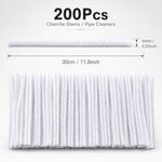 200 Pcs White Pipe Cleaners, Chenille Stems for DIY Crafts & Flower Making