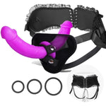 Strap On Dildo Women Sex Toys - Double Dildo Long Anal Strapon Dildos With Harness Double Sided Dildos Lesbian Sex Toys For Couple, Fantasy Silicone G-Spot Stimulator Sexual Pleasure Tools For Women