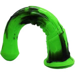 Multi Color Soft Flexible Animal Artificial Horse Dildo Silicone Dildo Toy Adult Sex Toy For Women With Suction (Green+Black)