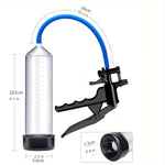 Penis Enlarger Device with Pressure Gauge and Visual Scale for Enhanced Erections