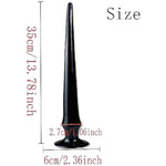 Super Long Anal Plug Dildo,Flexible Liquid Silicone Butt Plug Vaginal Prostate Massage Stimulation Butt Plug Dildo With Strong Suction Cup Dildo Dilator Anal Dildo For Men Women(Black)