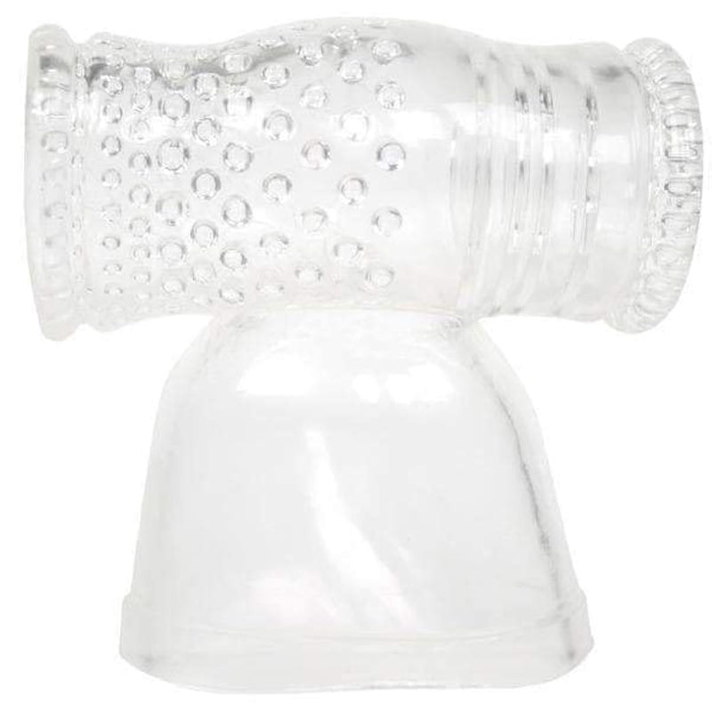 Male Masturbation Attachment for Wand Vibrators - Penis Stimulation Sleeve with Textured Design
