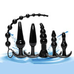 6Pcs Anal Trainer Kit Butt Plugs Beginner Set Silicone Prostate Massager,Butt Plug Toy Anales Adult Toys Plug Relaxing Butt Plug Trainers Beginner Set For Women Men And Couples (Black)