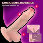 Uncut Dildo Super Realistic Dildo With Suction Cup, 7Inch Silicone Dildos Fake Penis With Wide Foreskin Anal Plugs For Beginners Men And Women G Spot