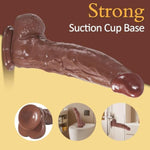 15 Inch Huge Thick Dildo Realistic,Massive Giant Dildo Brown With Strong Suction Cup For Hands-Free, Bbc Sex Toys For Women Men Couples