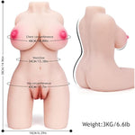 Male Masturbator Mini Sex Doll For Men, 3-In-1 Female Torso Love With Realistic 3D Texture Vagina & Tight Anus Men Pleasure, Sex Dolls Realistic Pocket Pussy Adult Sex Toy Orgasm (Flesh, 6.6Lb)