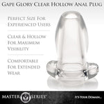 Gape Glory Clear Hollow Plug, Large (Af816-Large)