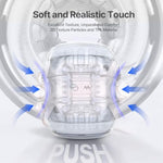 Automatic Male Masturbator Adult Sex Toys For Men, Penis Pump Vibrator With 10 Vibration Modes, Hands Free Masturbators Oral Sex Vibrating Realistic 3D Texture,Open-Ended Sleeve Blowjob Stroker(Black)