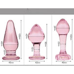 Crystal Glass Anal Butt Plug With 6 Different Sizes For G-Spot Stimulation Sm Anal Butt Plug Stimulator Beginner Friendly