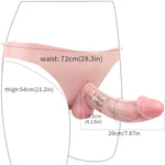 Soft Elastic Liquid Silicone Strap On Dildo, Adult Lifelike Realistic Dildo Panties, Wearable Dildo Adult Game Tool, With 7.8 Inch Hollow Dildo Sleeve Enlarger, Universal Size Waterproof