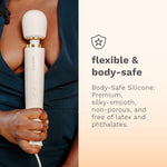 Plug-In Wand Vibrator - Vibrating Wand Massager - Cream