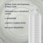 HEX Organic - Ultra Thin Condoms, Organic Latex, 36 Pack