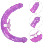 14 Inches Double Ended Dildo With Vibrator, Realistic Penis And Beads Vibrating Double Dong Adult Sex Toys For Women Lesbian Couple