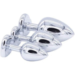 Anal Plug Training Kit Anal Sex Toys Butt Plug Set Stainless Steel Jeweled Sexy Stimulation Toys Adult Sex Toys Anals Plug Beginner Set