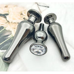 Anal Butt Plug 3-Piece Set - Expanding Metal Trainer Kit With Ergonomic Design Adult Sex Toys For Couples And Solo Use