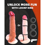 Reusable Penis Sleeve Extender Realistic Textured Cock Extender Body-Safe Stretchy Ultra-Soft Material Cock Enlarger Applicative For Men & Couple (D-Flesh)