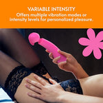 Dual-Action Silicone Massage Wand Vibrator Female Adult Toy - Handheld G Spot Vibrator - Cordless Wand - Waterproof Personal Vibrating Wand, USB Rechargeable (Pink)