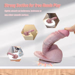 Realistic Dildo For Women, Silicone Sex Toy Dildo, Body-Safe Material Thrusting Dildo Strong Suction Cup For Hands-Free Play, Anal Sex Toys For Women And Couple (Nude)