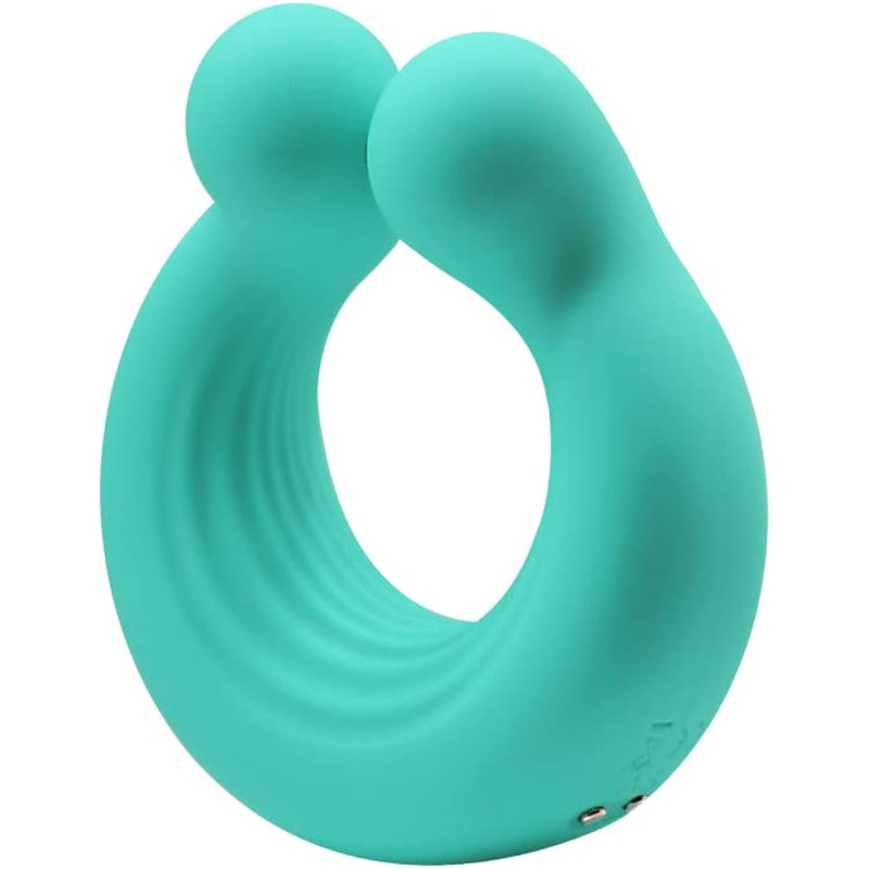 Pure Romance No Boundaries | Multi-Function Vibrating C-Ring with a Two Motors | Rechargeable Silicone Penis Ring Vibrator for Couples Looking for Limitless Pleasure