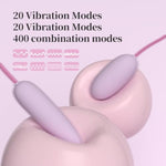Mini Remote Control Vibrator for Women - 2-Headed Egg Vibrator with Super Strong Vibration Modes