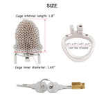 Stainless Steel Gauze Male Chastity Cage Metal Chastity Locks Comfortable Soft Cock Cage Easy To Wear Men'S Virginity Lock - S Cage Length 1.8'' J19845 45Mm