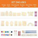 4 Pack DIY Bird House Wind Chime Kit for Children's Crafts Ages 4-8