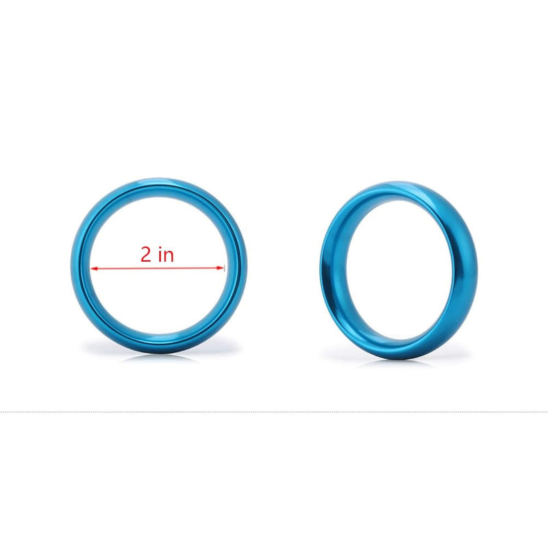 Metal Cock Ring, Metal Penis Ring, Testicle Ring Without Edges, Sexual Stimulation Device Prolonged Erection Sex Toy For Men (Blue, Large)