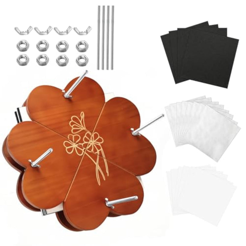 11 x 11 Inch Wooden Flower Press Kit, 6 Layers for Bouquet Preservation
