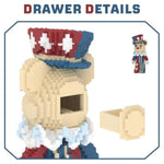 7200 Pcs Fluorescent 3D Bear Building Blocks Set with Manual Included