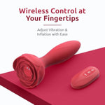Inflatable Butt Plug Vibrating Prostate Massager – Remote & Inflating Anal Vibrator & Inflatable Dildo, Vibrating Anal Plug/Male Vibrator, G?Spot & Prostate Toy, Plug Anal?Inflable Sex Toy