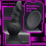 Realistic Dildo 9.05 Inch Black G-Spot Dildo Liquid Silicone Textured Fake Penis With Strong Suction Cup & Big Knot & Tapered Glans Sex Toys For Women Men Vaginal Anal Masturbation