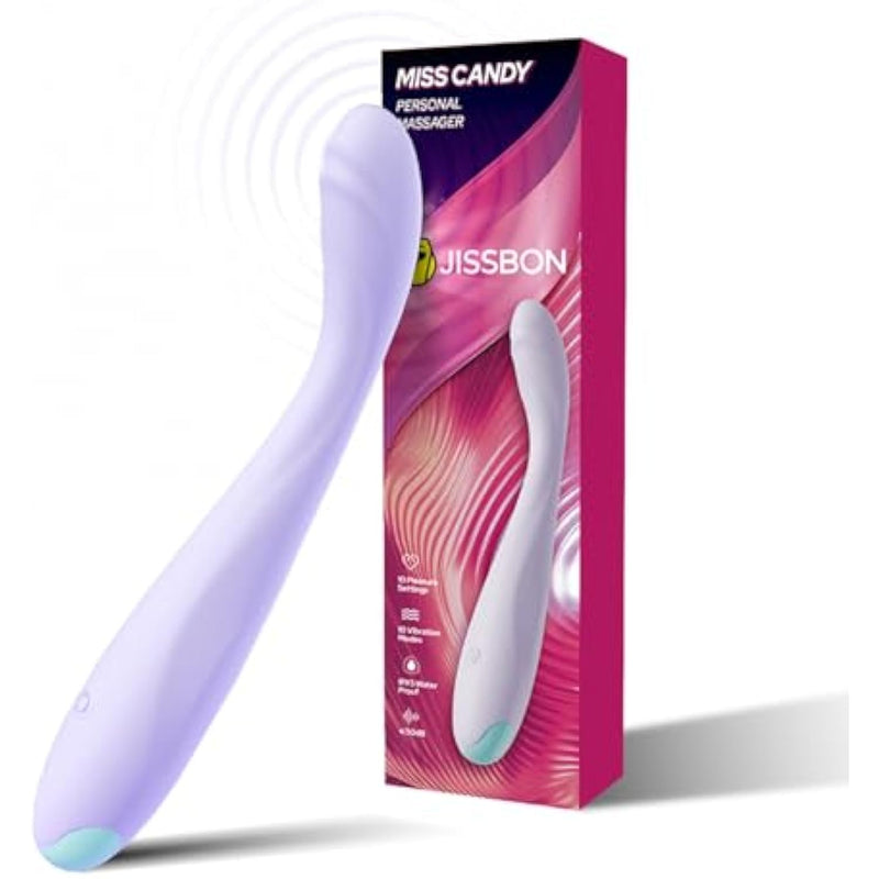 Miss Candy Dildo Vibrator For Women Female Vibrator With 10 Pleasure Modes Sex Toys Wand Vibrator For Couples Foreplay Female Sex Toys Waterproof Clitoral Vibrator