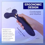 Fireball Adult Dual Vibrator - Dual Stimulator With 10 Vibration Modes For Women - Waterproof Flexible Design Toy With Magnetic Charger - Silicone Sexy Toy For Couples - Midnight Indigo