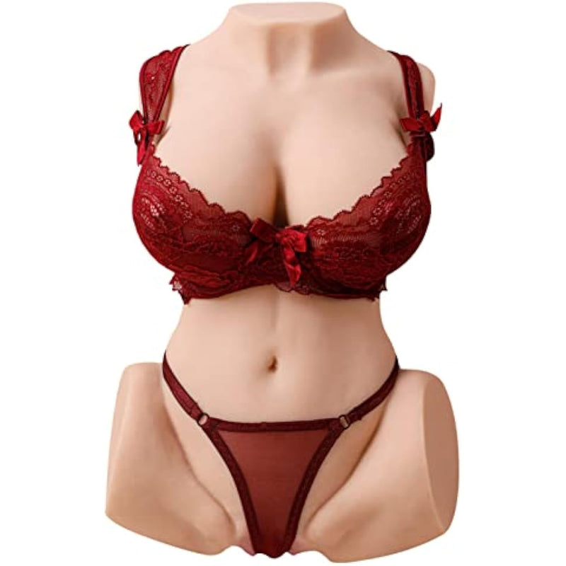 Sex Doll Male Masturbator - 15.8 Lb Love Doll With Realistic Torso, Real Big Boobs, Vagina Anal, 3 In 1 Lifelike 3D Tight Pussy Anus For Men Masturbation, With Built-In Spine, Life-Size Adult Sex Toy