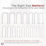 Replacement Penis Pump Cylinder, 3mm, 9" x 1.75" ID, Rounded Flange