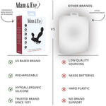 Adam’S Vibrating Triple Probe, Prostate Massager For Men, 10 Powerful Vibration Modes, Ergonomic P Spot Stimulator, Perineum & Taint Vibrator, Waterproof, Rechargeable, Silicone Adult Toy