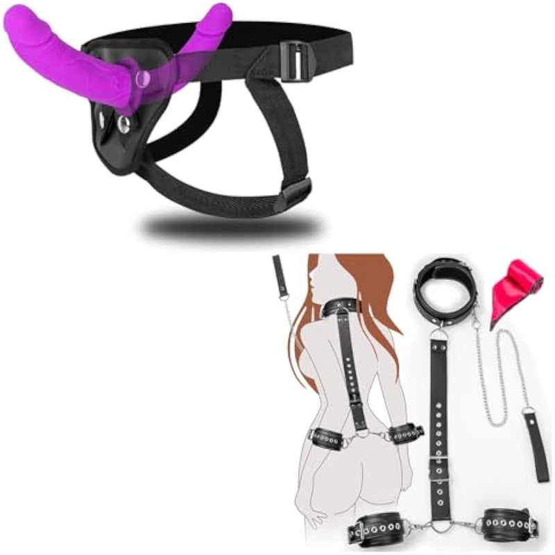 Strap On Dildo & Sex Restraints Bdsm Bondage Kit
