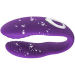 Rechargeable 12-Frequency U-Shaped Vibrator Wearing Vibrator Couple Sex G-Spot-Purple