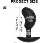 Portable Anal Plug Silicone Butt Plug, Men Stimulation Masturbation Anal Training Toys With Base, Sex Toys Comfortable Long-Term Wear (M)