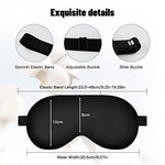 Silk Sleep Mask, Blackout Eye Mask for Sleeping with Adjustable Strap